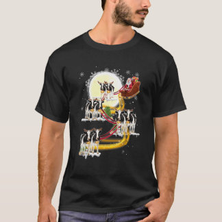 Camiseta Santa Claus de Navidad montando vaca lechera Vaca
