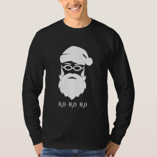 Camiseta Santa Claus de Navidad nadando H20 Nadador Navidad