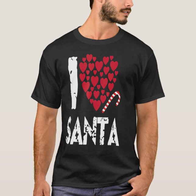 Camiseta Santa Claus Diciembre presenta a la familia de ren (Anverso)