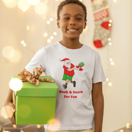 Camiseta Santa Claus Divertido Jugando Pickleball Me Doy un