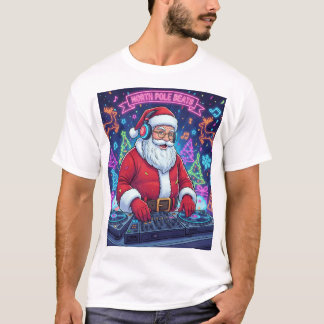 Camiseta Santa Claus DJ Christmas Party T-Shirt 