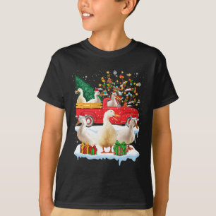 Camiseta Santa Claus Duck Ride Red Truck Xmas Tree Christma