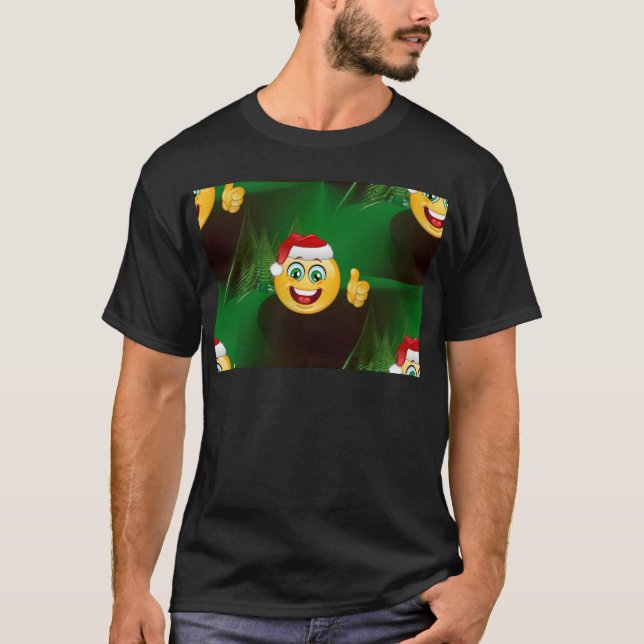 Camiseta santa claus emojis (Anverso)