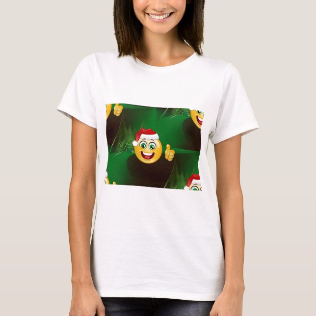 Camiseta santa claus emojis (Anverso)