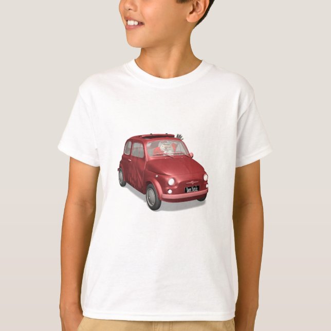 Camiseta Santa Claus En Fiat 500 (Anverso)