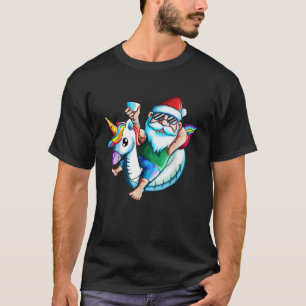 Camiseta Santa Claus en Navidades de piscina de vacaciones
