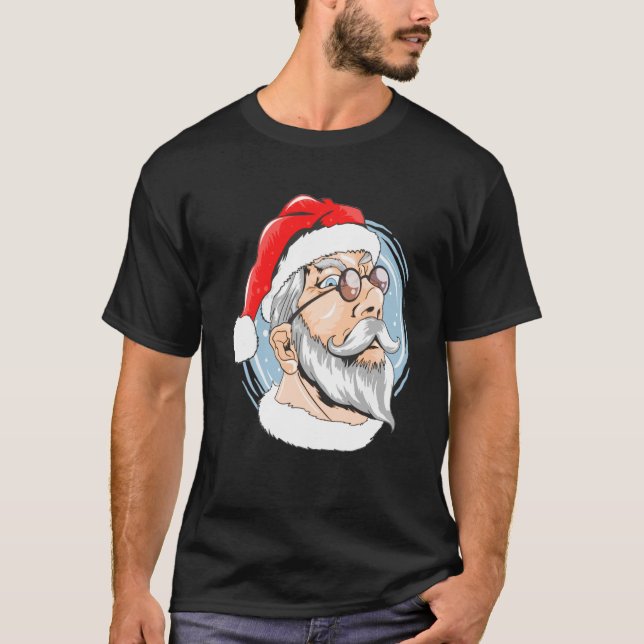 Camiseta Santa Claus enfrenta disfraces de Navidades para c (Anverso)