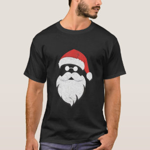 Camiseta Santa Claus enfrenta lentes de sol con la barba Go
