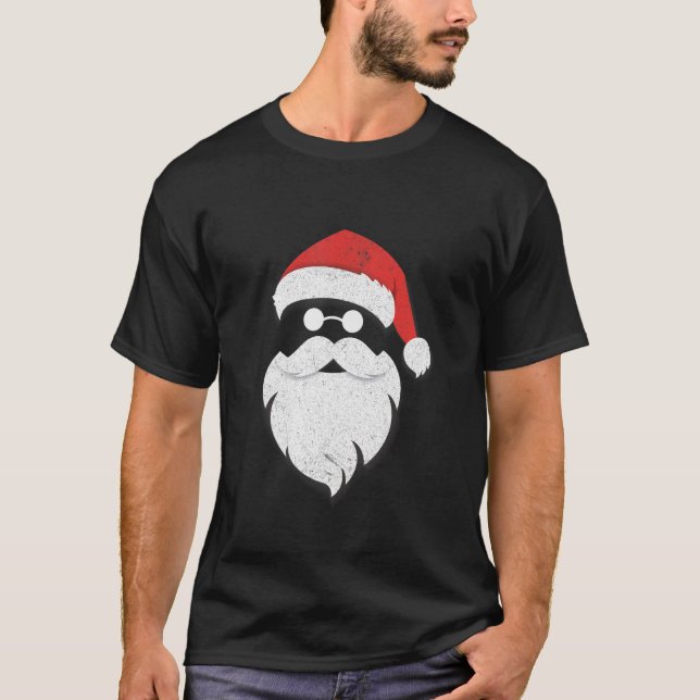Camiseta Santa Claus enfrenta lentes de sol con la barba Go (Anverso)