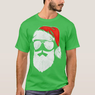 Camiseta Santa Claus enfrenta lentes de sol con la barba Go