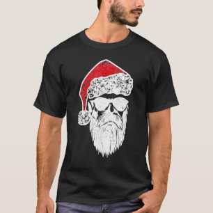 Camiseta Santa Claus enfrenta lentes de sol con la barba Go