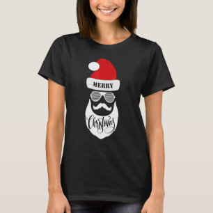 Camiseta Santa Claus enfrenta lentes de sol con la barba Go