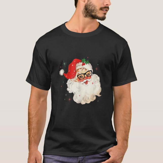Camiseta Santa Claus enfrenta lentes de sol con la barba Go (Anverso)