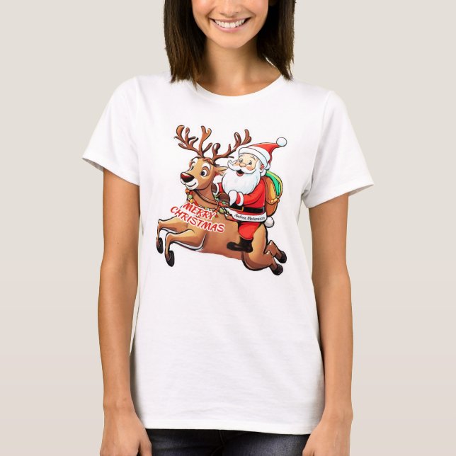 Camiseta Santa Claus Feliz Navidad (Anverso)