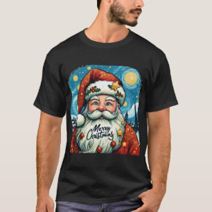 Camiseta Santa Claus feliz Navidad