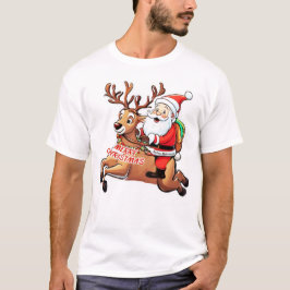 Camiseta Santa Claus Feliz Navidad