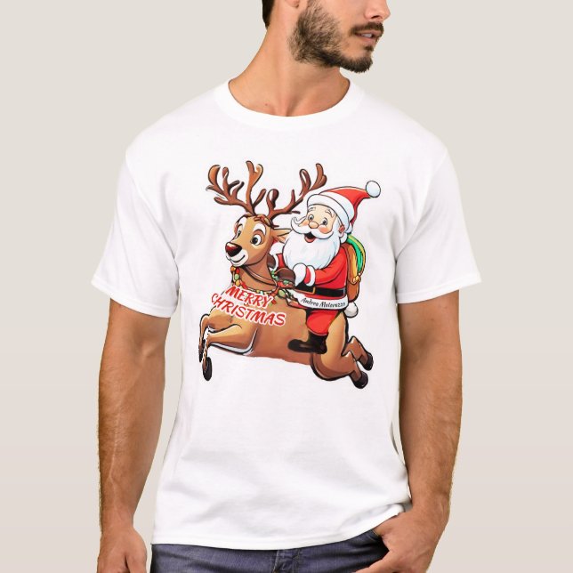 Camiseta Santa Claus Feliz Navidad (Anverso)