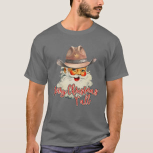 Camiseta Santa Claus Feliz Navidad Y'all Western Country