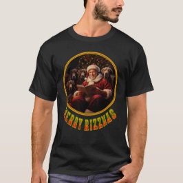 Camiseta Santa Claus Feliz Rizzmas con un nuevo labrador