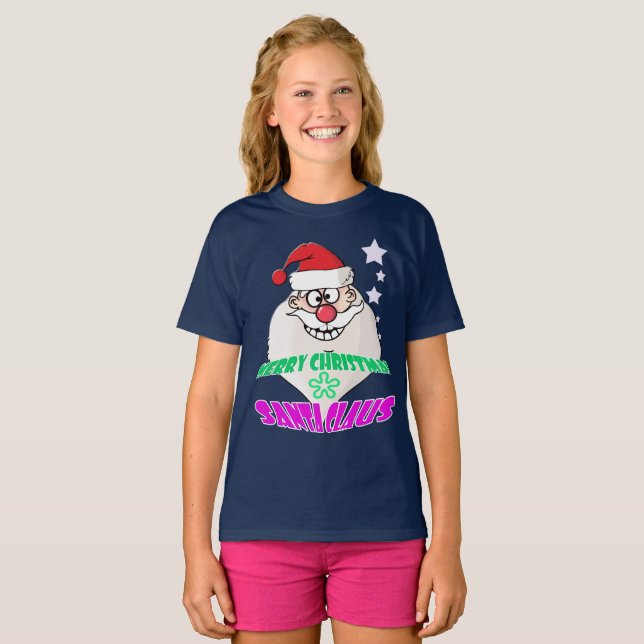 Camiseta Santa Claus Funny Chica T-Shirt (Anverso completo)