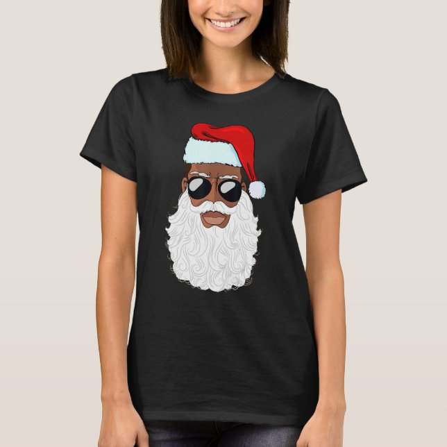 Camiseta Santa Claus Gafas de sol Navidades Noches Luces Ne (Anverso)