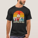 Camiseta Santa Claus Gardening Christma estilo retro<br><div class="desc">El Vintage De Estilo Retro Santa Claus Gardening Navidades En Julio.</div>