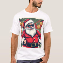 Santa Claus genial con gafas de sol modernas