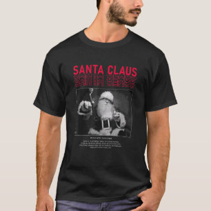 Camiseta Santa Claus genial diseño moderno de Navidad estét