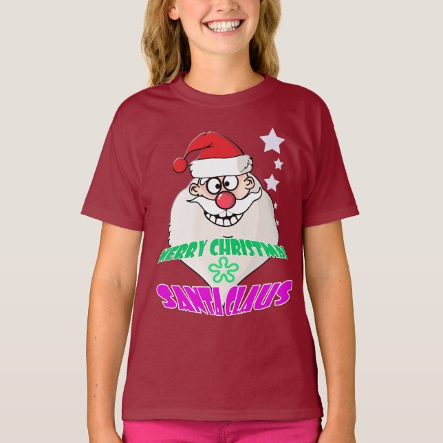 Camiseta Santa Claus gracioso (Anverso)