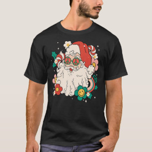 Camiseta Santa Claus Groovy Navidades Retro Feliz Holi