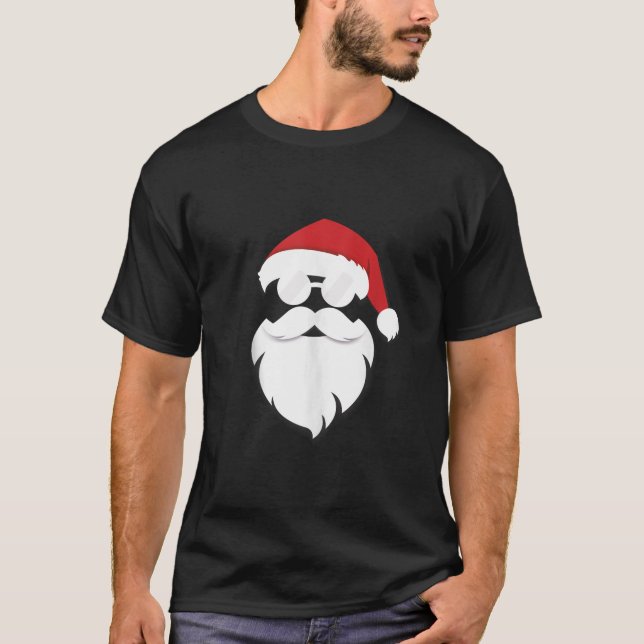 Camiseta Santa Claus Guay Beard Gorra Gafas de sol Diversió (Anverso)