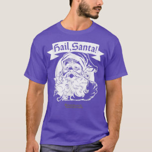 Camiseta Santa Claus Heavy Metal Christmas Design Hail Sant