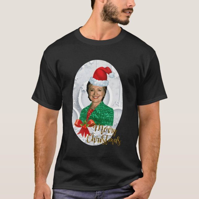 Camiseta Santa Claus Hillary Clinton Feo (Anverso)