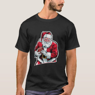 Camiseta Santa Claus juega en la compañía de Navidades de f