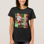 Camiseta Santa Claus Merry Christmas Plaid Tree Lights<br><div class="desc">Santa Claus Merry Christmas Plaid Tree Lights</div>