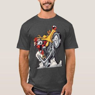 Camiseta Santa Claus montando una motocicleta de renos Navi