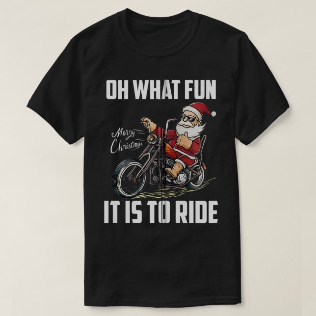 Camiseta Santa Claus Motociclista Guay Biker Chris (Diseño del anverso)
