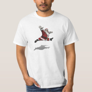 Camiseta Santa Claus Muestra Un Elegante Gran Jete