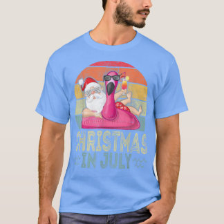 Camiseta Santa Claus Navidades De Gafas De Sol En Julio En