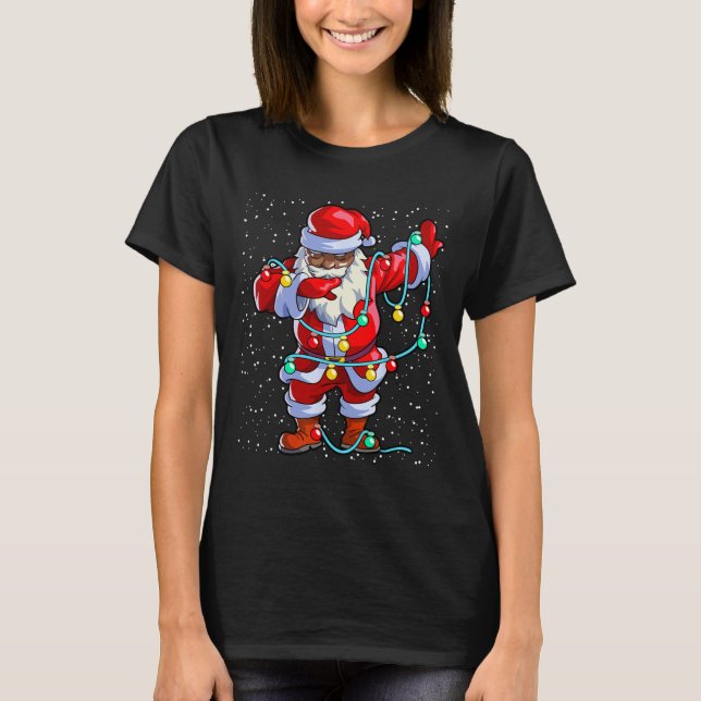 Camiseta Santa Claus Navidades negros afroamericanos (Anverso)