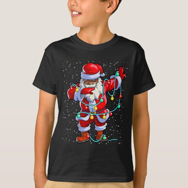 Camiseta Santa Claus Navidades negros afroamericanos (Anverso)