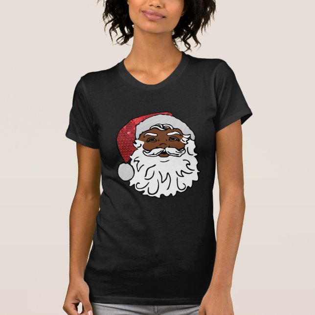 Camiseta santa claus negro (Anverso)