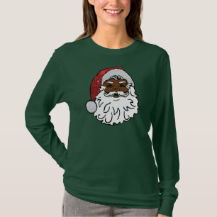 Camiseta santa claus negro secuenciado