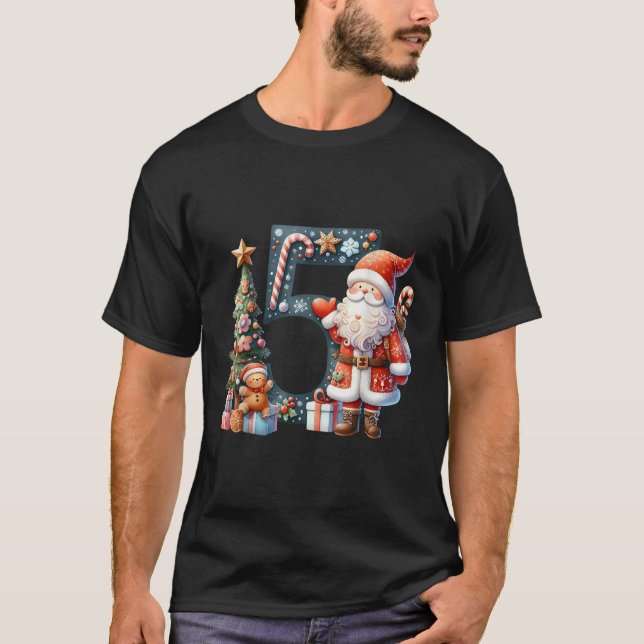Camiseta Santa Claus Number 5 Christmas Tree Snow  (Anverso)