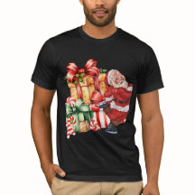 Santa Claus patinando en Navidad al estilo acuarel