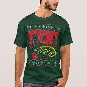 Camiseta Santa Claus Peeing Ho Ho Snow Funny Christmas 