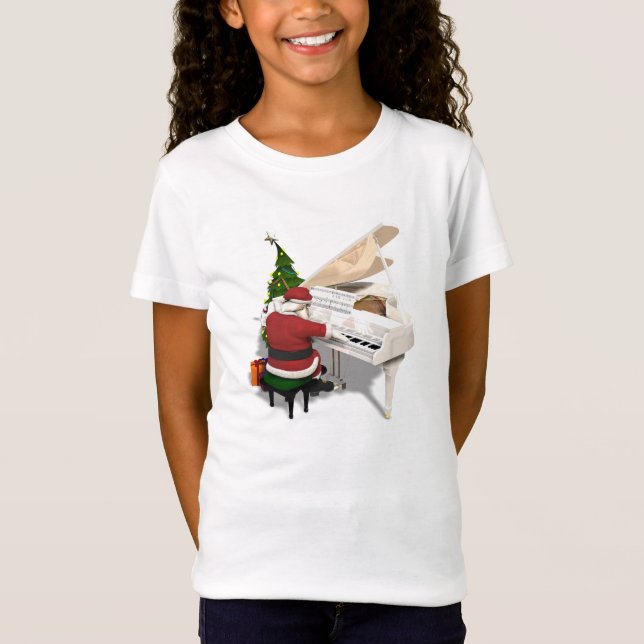 Camiseta Santa Claus Pianist (Anverso)