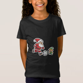 Camiseta Santa Claus Plays Soccer with a Naughty Goblin