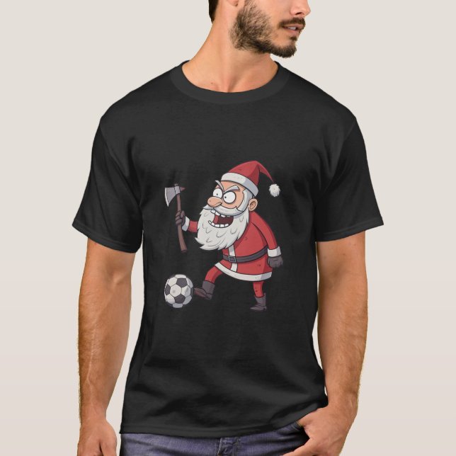 Camiseta Santa Claus Rebel Footballer (Anverso)