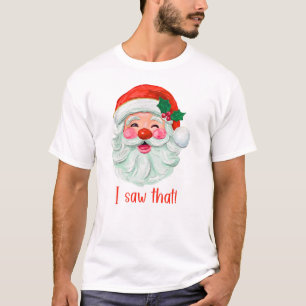 Camiseta Santa Claus retro vintage texturizado, lo vi
